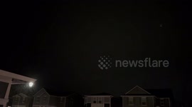 Slow Motion Lightning Ribbons Across Sky