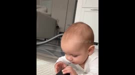 Adventures with dad: Maxim's vacuum cleaner mishap!