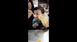 Lil baby cravings for food . Today's generation toddler towards food