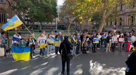 Stand with Ukraine weekly rally - Free Azov Defenders rally, Sydney, Australia