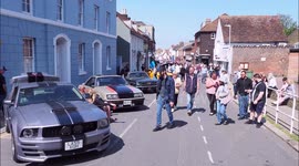 Classic cars gleam in sunshine at Transport Festival in Kent, UK