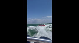Tubers Fly Into The Drink