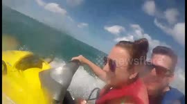 Fall off jet ski