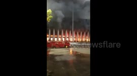 Huge fire breaks out at historic Central Post Office in Manila, Philippines