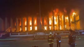 Flames engulf historic Central Post Office in Manila, Philippines
