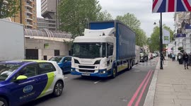 Rush hour traffic chaos as Just Stop Oil protesters slow march along road in London