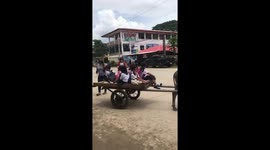 Carabao ride: two wheel commute amazes social media on first day of school!