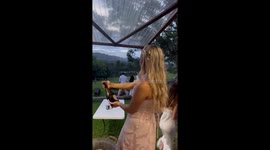 Birthday girl learns 'Murphy's Law' after champagne tower collapses on go-time