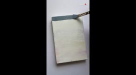 Artist paints a simple yet mesmerizing sunset scenery *Exceptional Art*