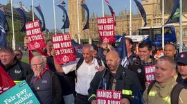 Trade unions stage protest against anti-strike laws