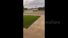 US: Large Hail Falls In Odessa, Texas