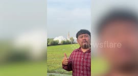 Homemade rocket built from TNT and PVC pipes narrowly misses PLANE at 20,000ft