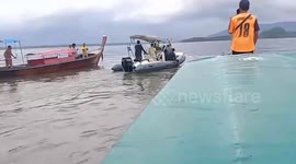 Shaken tourists and crew rescued when tour boat sinks in Thailand