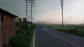 For polution road is not visible