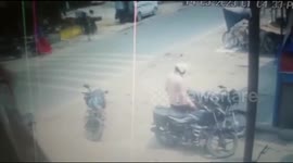 Man strolling on the roadside narrowly escaped a uncontrolled speedy car in basti