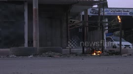 The damage during an Israeli army raid in the town of Qabatiya south of the West Bank city of Jenin