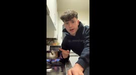 Guy Accidentally Sets His Sleeve on Fire