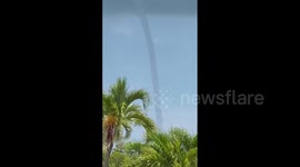 Massive waterspout spotted off Florida Keys, US