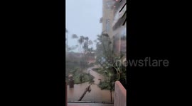 Category 4 hurricane-force winds blast Guam, US