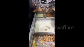 Process Of Cooking Tangy Chana Chaat In Lahore, Punjab, Pakistan