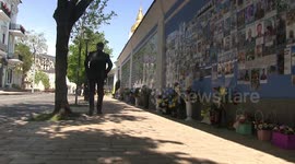 Mykhailivska Square memorial in Kyiv, Ukaine