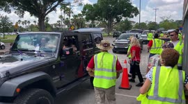Military and Veteran Food Distribution Event Held in Orlando, USA