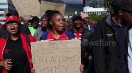 South African university students march over lack of funding