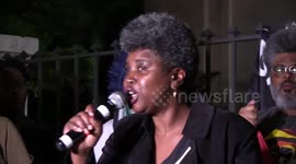 Anti-racist protest in support of Vinicius Junior at the Consulate of Spain in Sao Paulo, Brazil