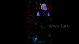 Modi Gives Speech at Sydney Olympic Park Stadium in Sydney, Australia