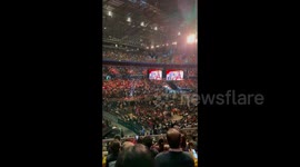 People Chant Modi Waiting for Him to Apear at Stadium in Sydney, Australia