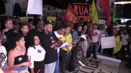 Protest against racism in support of Vinicius Jr. at the Spanish Consulate in Sao Paulo, Brazil
