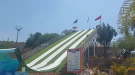 Waterslide Fail Means Epic Belly Flop