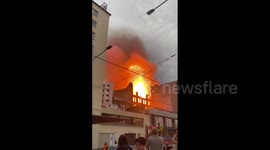 Massive fire engulfs multi-story building in Sydney, Australia