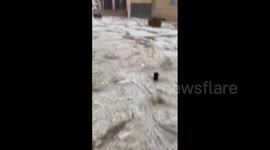 Spain: Heavy Rain And Hail Flood Streets In Sant Hilari Sacalm, Catalonia 2