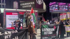 Rally for Palestine held at Times Square in New York, NY, USA