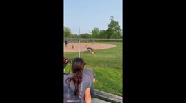 Play ball or play dead? 4-year-old tee-ball player has hilarious reaction you have to see