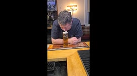 Man Falls Asleep With Face in Pint