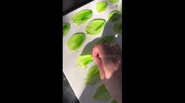 Artist creates an exceptional 3D Floral Painting with acrylics and nozzles