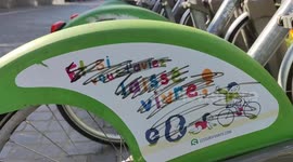 Huge operation in Paris of fake anti-abortion stickers on parisian public shareable VELIB bicycles with the message:
