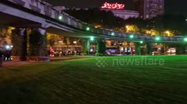 Hundreds of People Gather Near the Heroes Memorial in Tbilisi, Georgia