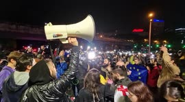The Moment of Silence at the Heroes Square in Tbilisi, Georgia