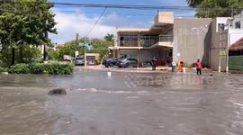 Mexico: Streets In Cancun Flooded As Severe Weather Hits