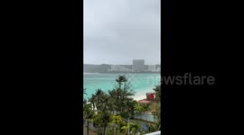 Typhoon Mawar Hits Tumon, Guam with Stormy Weather