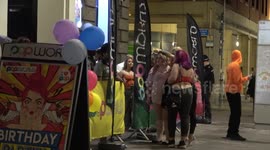 Revellers enjoyed a night of partying on the streets of Birmingham, England on the start of the Spring Bank Holiday