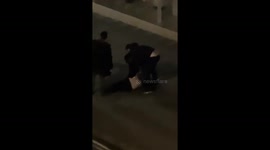 Drunk man can't walk