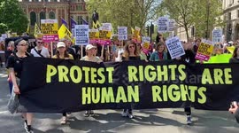 Various groups march in protest against Public Order Bill