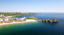 Done footage of St. Catherine's island and Cattle beach Tenby