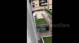 Strong Water Flow Washes Away Everything in its Path, Italy