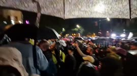 Even Rain Can't Stop Protesters in Tbilisi, Georgia