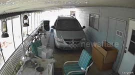 Arizona Wind Storm Wrecks Car Port